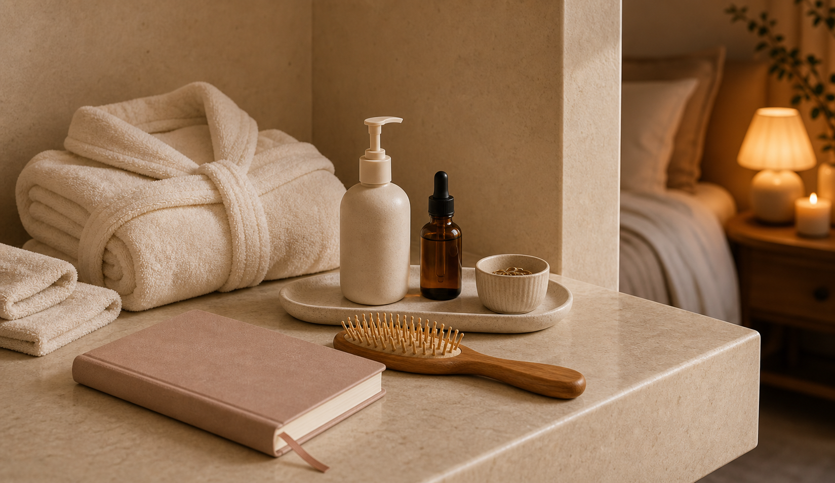 A Gentle Nighttime Beauty Ritual for Tired Women cover image.