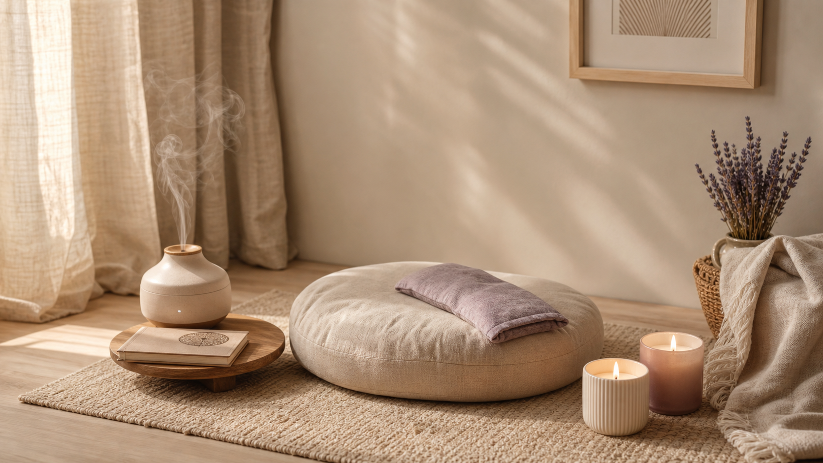 How to Create a Small Evening Meditation Corner at Home cover image.