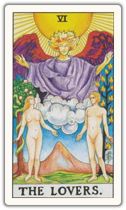 The Lovers Tarot Card Meaning card face.