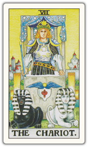 The Chariot Tarot Card Meaning card face.