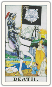 The Death Tarot Card Meaning card face.