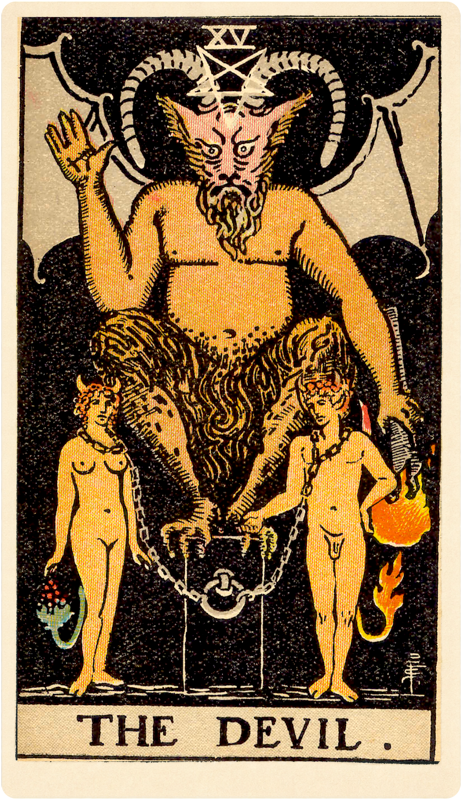 The Devil Tarot Card Meaning card face.