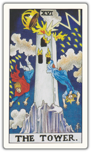 The Tower Tarot Card Meaning card face.