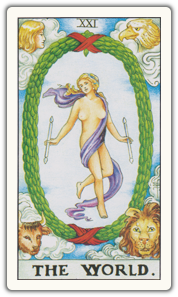 The World Tarot Card Meaning card face.