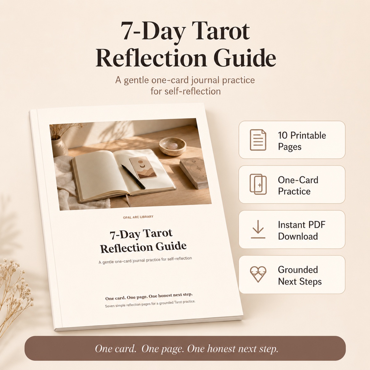 7-Day Tarot Reflection Guide preview image.
