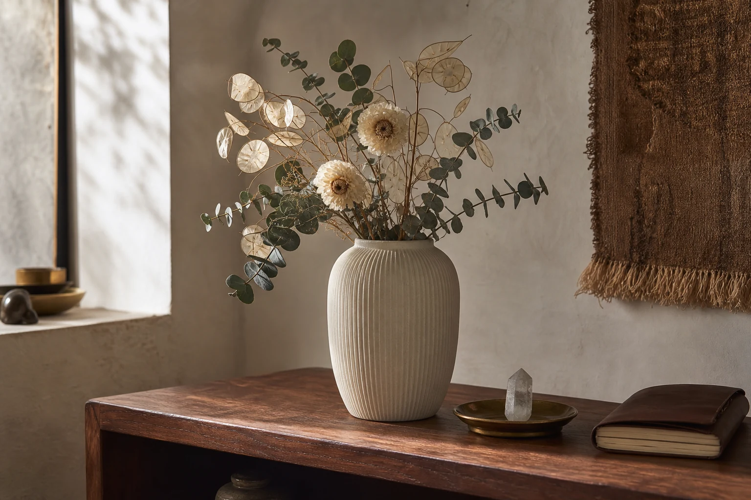 Ribbed Ceramic Vase styled for an Opal Arc editorial selection.
